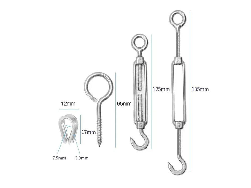 30m Wire Rope Cable Hooks Hanging DIY Kit by Loveliving
