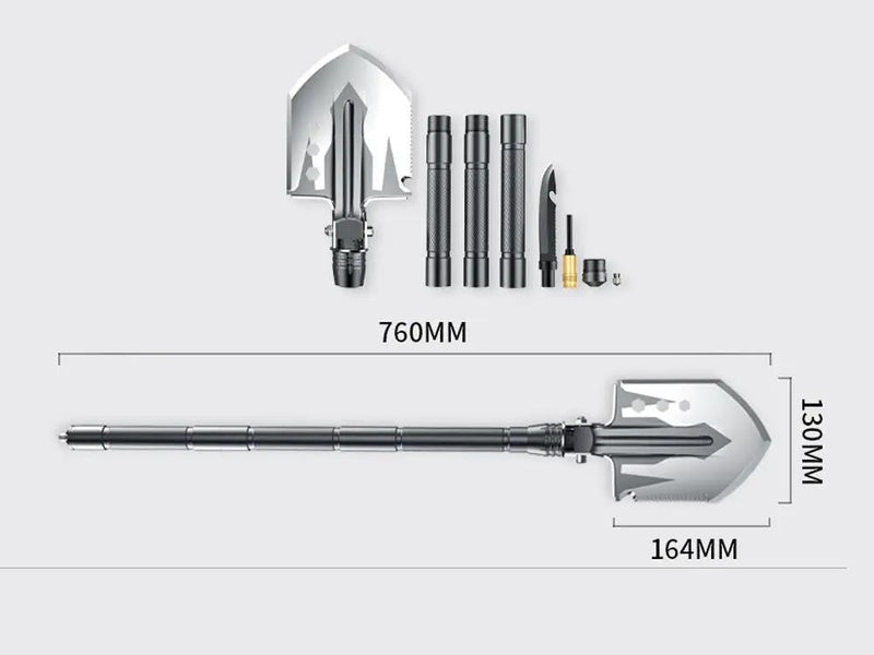 Folding Multifunction Survival Shovel by Loveliving