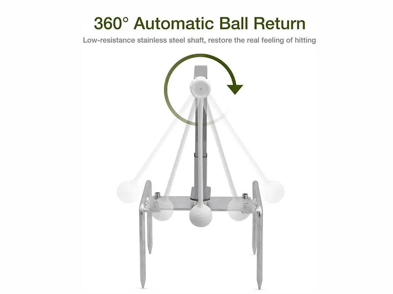 Outdoor Golf Swing Trainer With 4 Stakes Adjustable Height Portable Practice Aid
