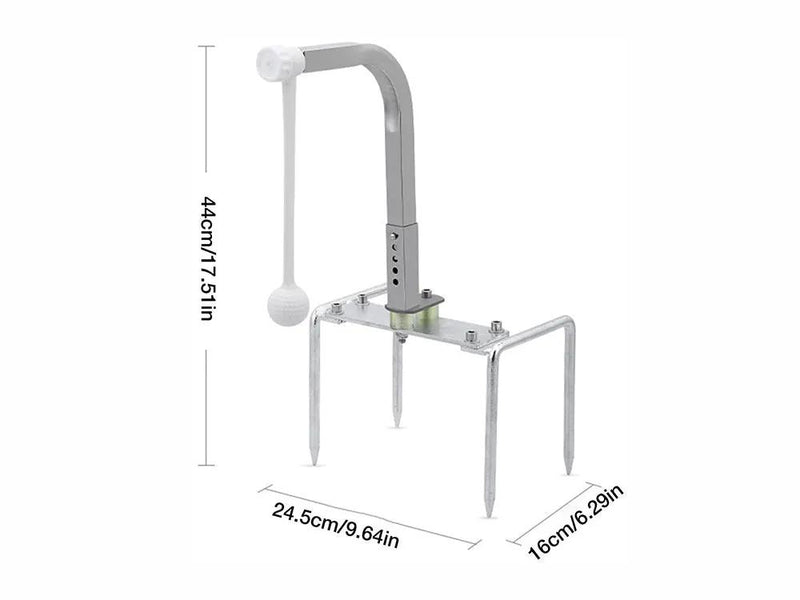Outdoor Golf Swing Trainer With 4 Stakes Adjustable Height Portable Practice Aid