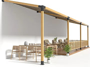 15°Slanted Wall Mount Pergola Bracket Kit by Loveliving