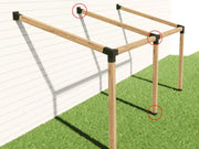15°Slanted Wall Mount Pergola 4-way Bracket Kit by Loveliving