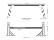 Universal Heavy Duty Truck Bed Rack - Adjustable Height UTE Truck Ladder Rack by Loveliving