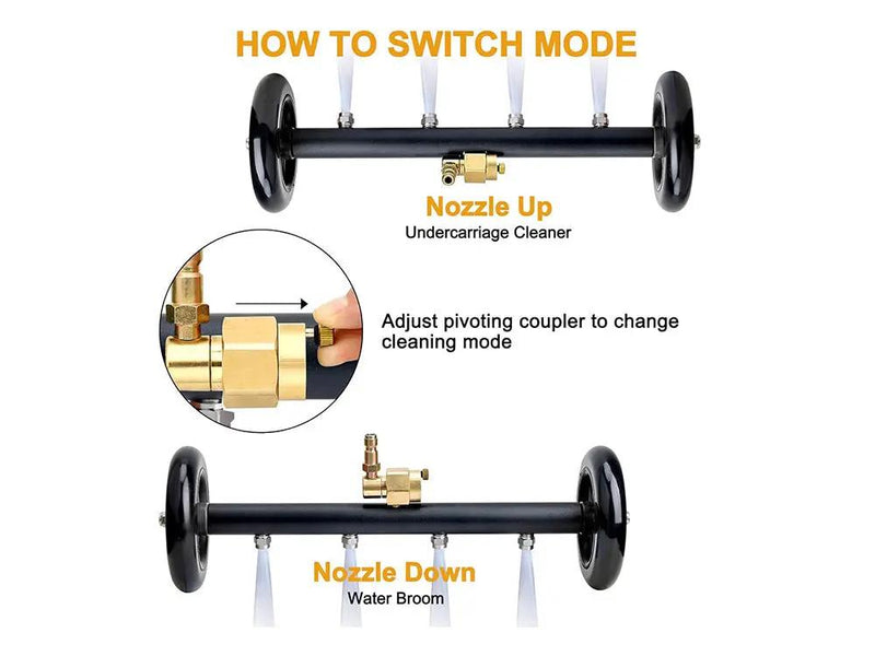 2-in-1 Undercarriage Pressure Washer Water Broom by Loveliving