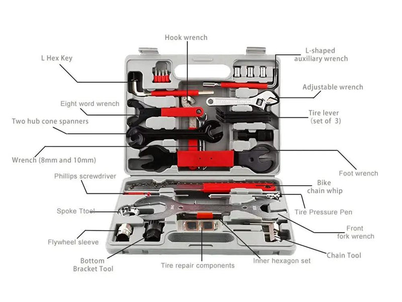 44Pcs Bike Repair Tool Kits by Loveliving