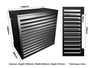 2mm Thickness Aluminum Heat Pump Cover- Black -Medium by Loveliving