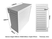 2mm Thickness Aluminum Heat Pump Cover- White -Medium by Loveliving