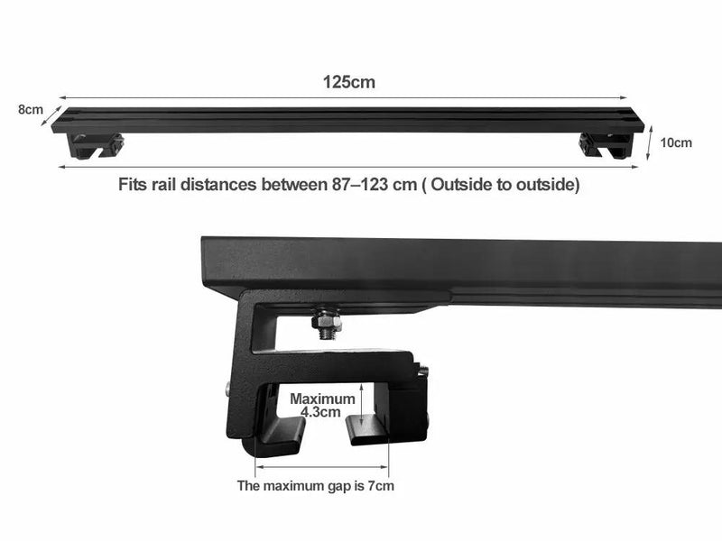 Aluminium Roof Rack Cross Bars For Vehicles With Raised Side Rails by Loveliving