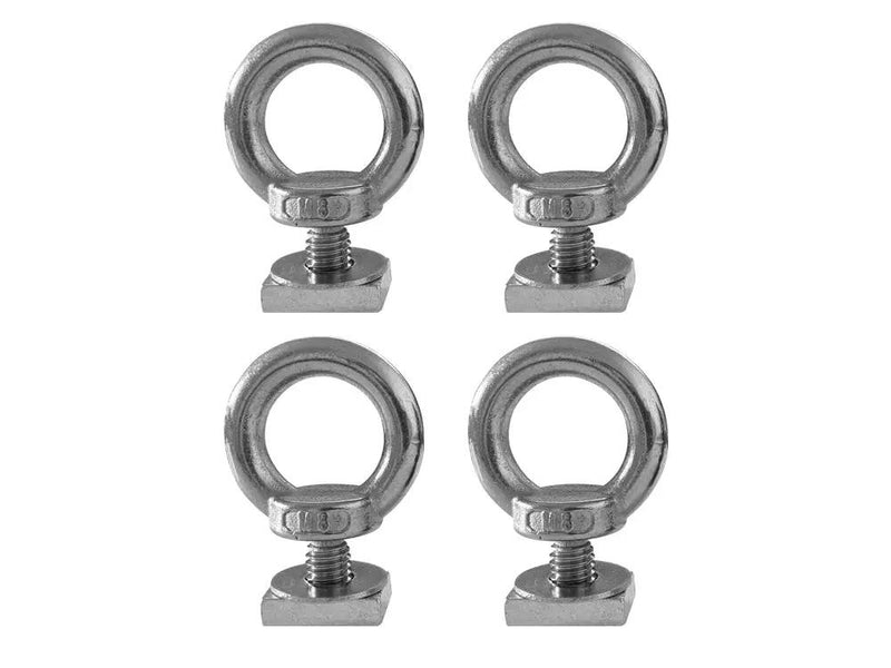 4 x 304 Stainless Steel Roof Rack M8 Eye Bolt-Silver by Loveliving
