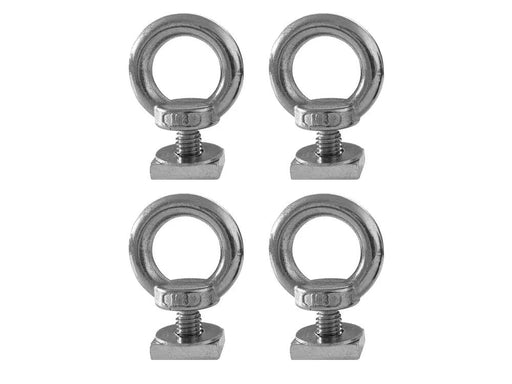 4 x 304 Stainless Steel Roof Rack M8 Eye Bolt-Silver by Loveliving