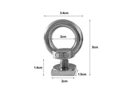 4 x 304 Stainless Steel Roof Rack M8 Eye Bolt-Silver by Loveliving