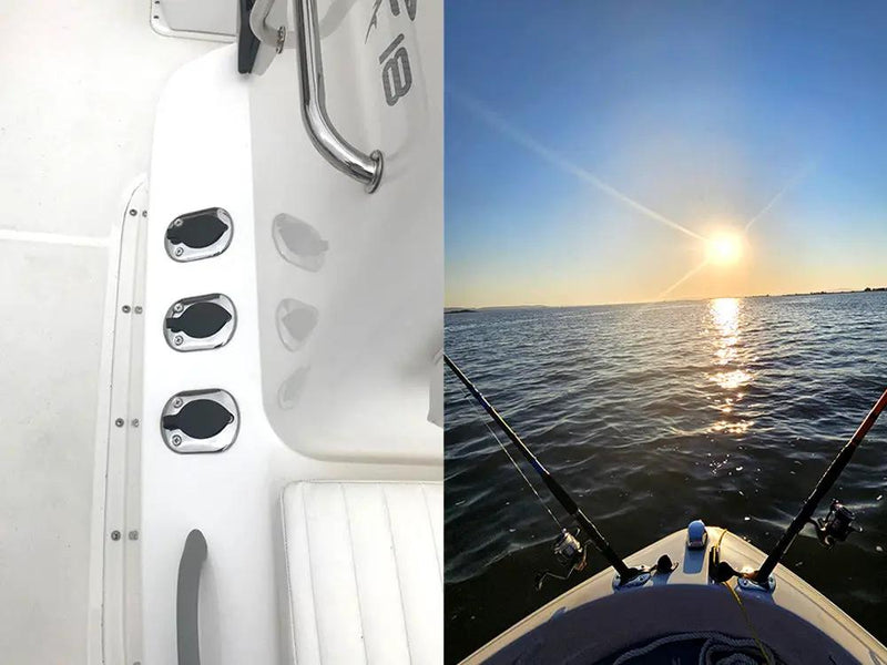Stainless Steel 30 Degree Flush Mount Fishing Rod Holder by Loveliving