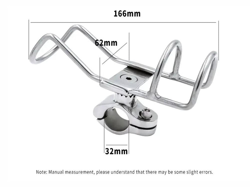 316 Stainless Steel Rail Mount Fishing Rod Holder by Loveliving