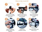 2PCS Adjustable Blind Spot Rear View Mirrors by Loveliving