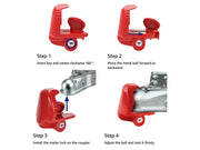 Universal Trailer Hitch Coupler Lock - Red by Loveliving