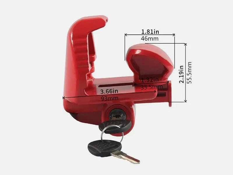Universal Trailer Hitch Coupler Lock - Red by Loveliving