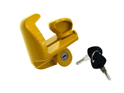 Loveliving Universal Trailer Hitch Coupler Lock - Yellow Universal Trailer Hitch Coupler Lock - Yellow