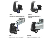 Universal Trailer Hitch Coupler Lock - Black by Loveliving