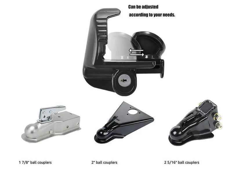Universal Trailer Hitch Coupler Lock - Black by Loveliving