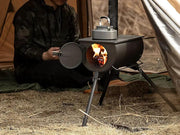 Portable Wood Burning Tent Stove with Chimney by Loveliving
