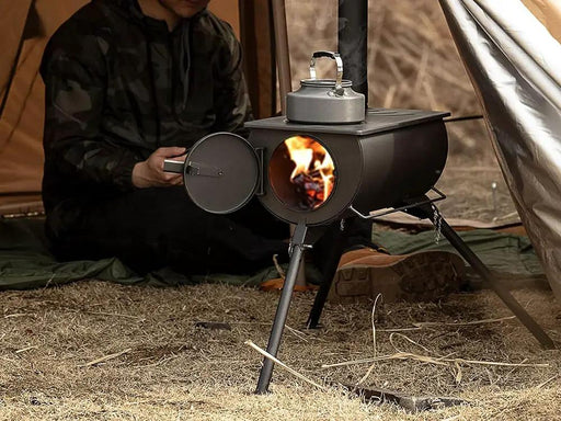 Portable Wood Burning Tent Stove with Chimney by Loveliving