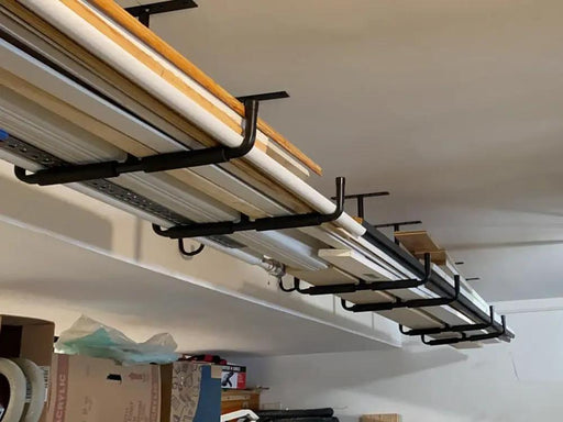 Overhead Ceiling Mounted Garage Storage Hooks Rack Hanger – view 2