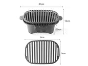 Cast Iron Hibachi Grill Tabletop Charcoal Grill by Loveliving