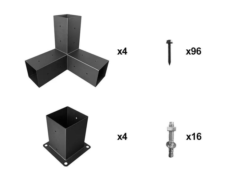 OUTPRO Aluminum Single Pergola Bracket Kit by Loveliving