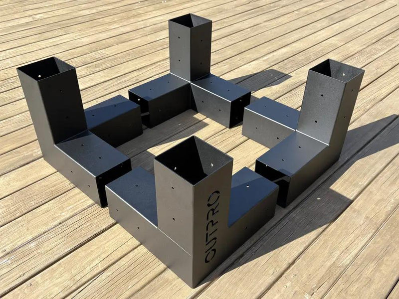 OUTPRO Aluminum Single Pergola Corner bracket Kit by Loveliving