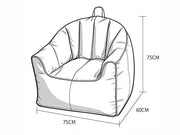 1200D Oxford Outdoor Shell Waterproof Bean Bag Cover - Dark grey by Loveliving