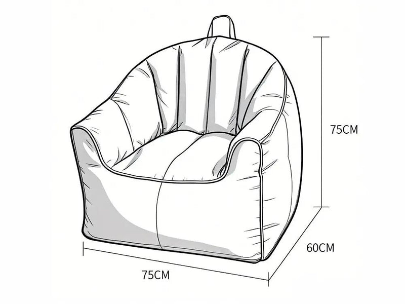 1200D Oxford Outdoor Shell Waterproof Bean Bag Cover - Dark grey by Loveliving
