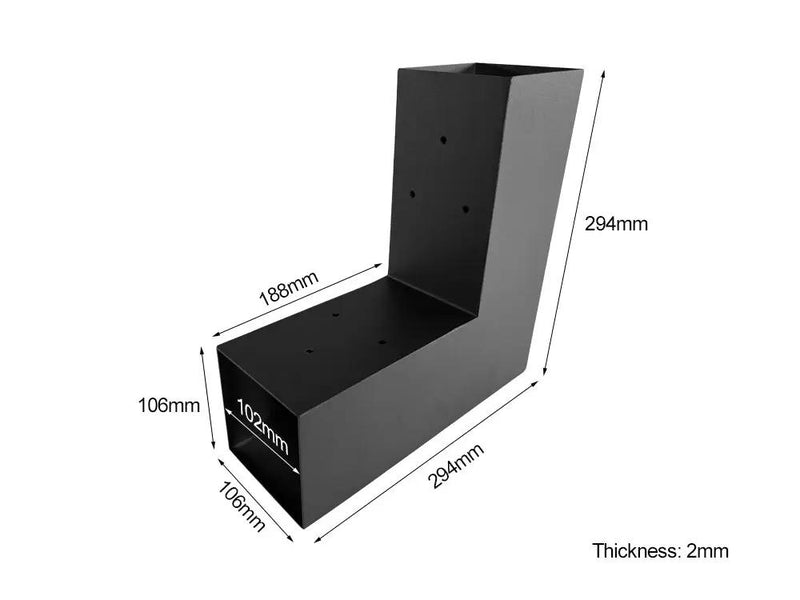Pergola L-Bracket for 100x100 Timber Posts ( 2 pack) by Loveliving