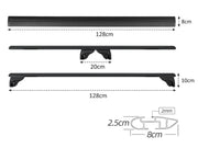 Loveliving Car Rack BlackRack Aluminum Roof Rack Cross Bars for Volkswagen Tiguan and T-Roc BlackRack Aluminum Roof Rack Cross Bars for VW Tiguan