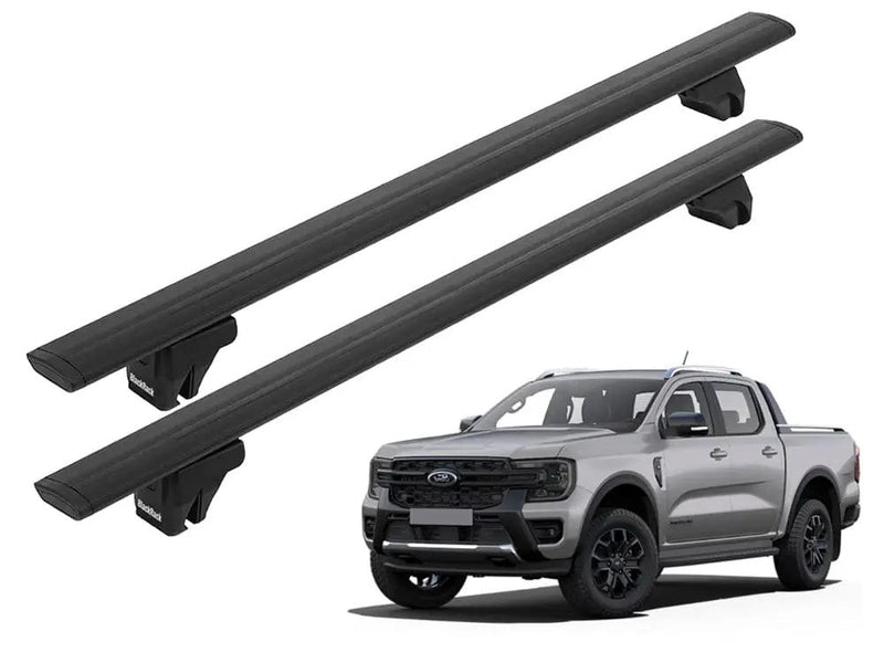 Loveliving Car Rack BlackRack Aluminum Roof Cross Bars For Ford Ranger Wildtrak 2016-2026 BlackRack Roof Cross Bars Ford Ranger Wildtrak
