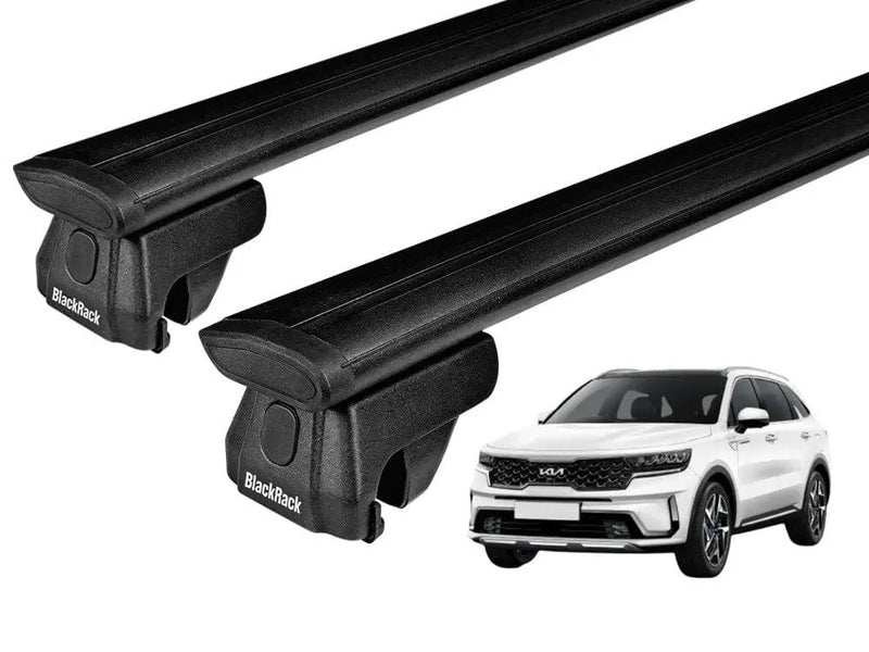 Loveliving Car Rack BlackRack Aluminium Roof Rack Cross Bars For Kia Sorento 2020 Up BlackRack Aluminium Roof Bars For Kia Sorento 2020 Up