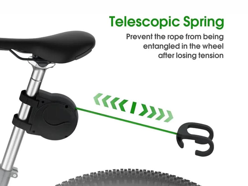 Retractable Bike Tow Rope with Hooks by Loveliving