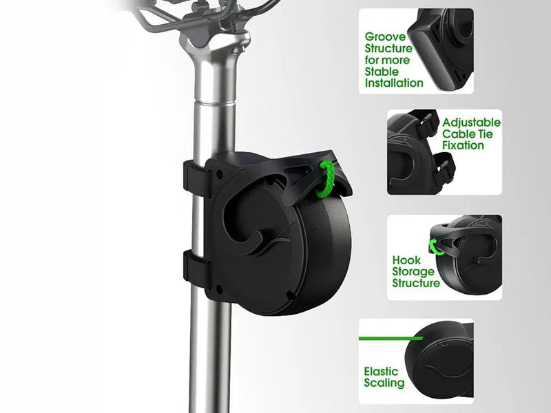 Retractable Bike Tow Rope with Hooks by Loveliving