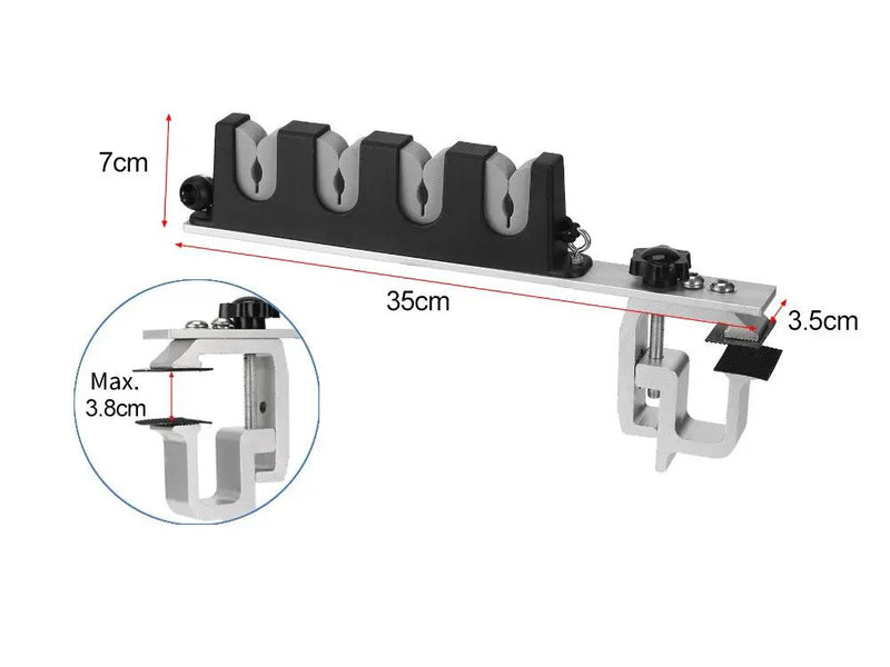 Aluminum Fishing Rod Holder for Truck Bed – Holds 4 Rods by Loveliving
