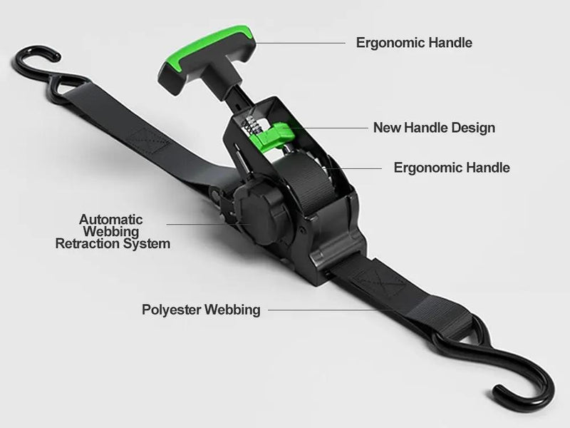 Automatic Retractable Tie Down Straps-Pair by Loveliving