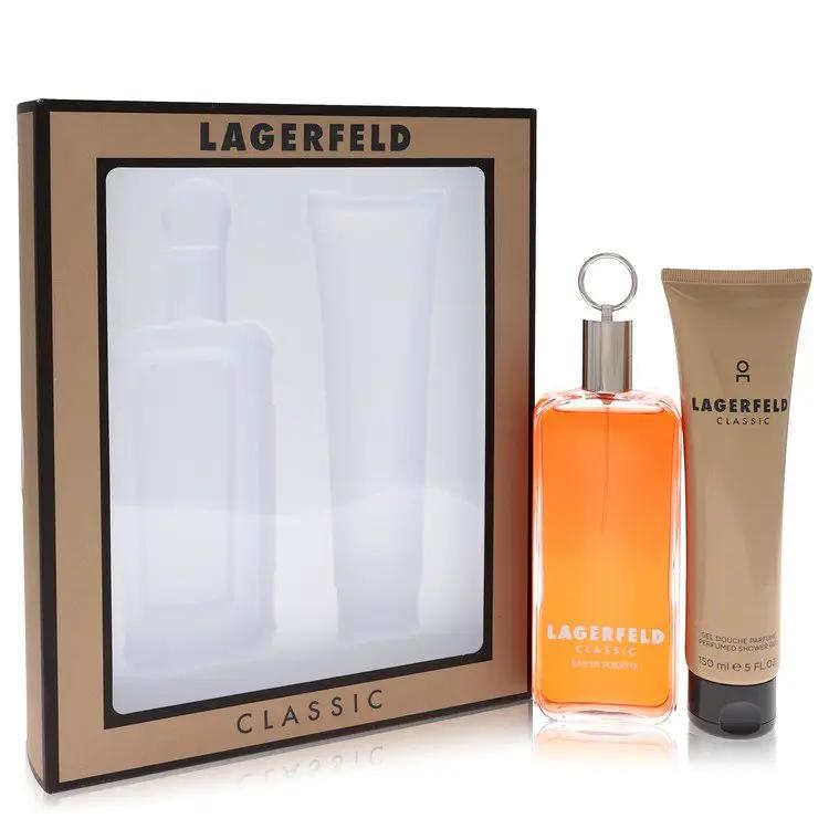 Lagerfeld Gift Set - 5 oz Eau De Toilette pray + 5 oz Shower Gel by Karl Lagerfeld -- by Brands HD