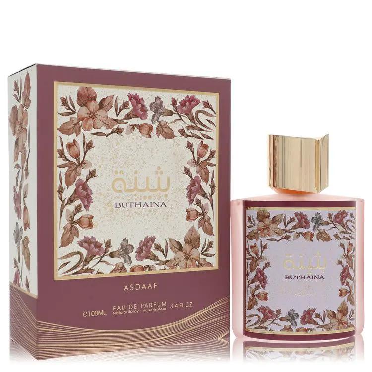 Brands HD Eau De Parfum Spray (Unisex) Lattafa Asdaaf Buthaina Eau De Parfum Spray (Unisex) by Lattafa 100 ml Lattafa Asdaaf Buthaina Eau De Parfum Spray (Unisex) by Lattafa 100 ml