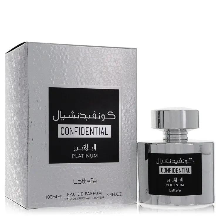 Lattafa Confidential Platinum Eau De Parfum Spray (Unisex) by Lattafa 100 ml by Brands HD