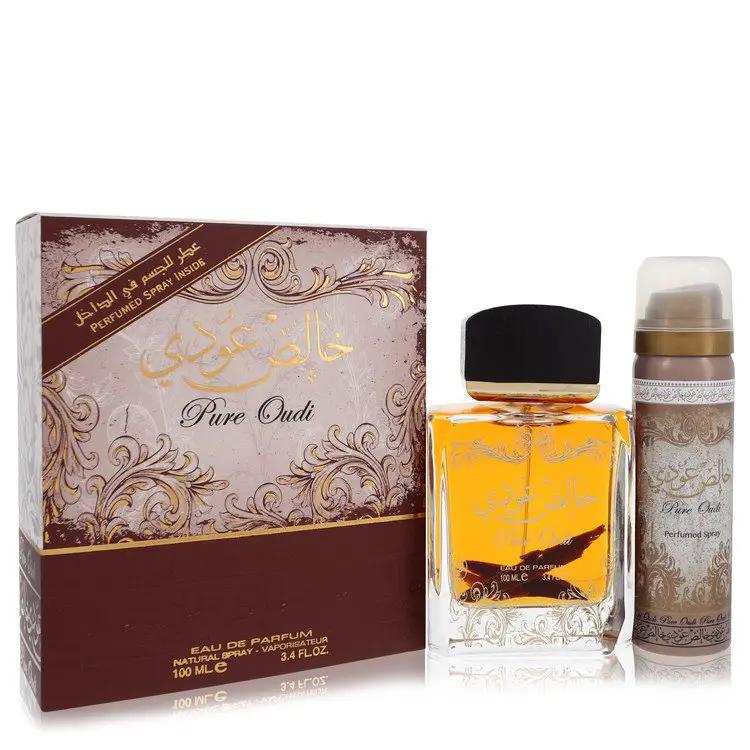 Lattafa Pure Oudi Eau De Parfum Spray Plus 1.7 oz Deodorant by Lattafa 100 ml by Brands HD