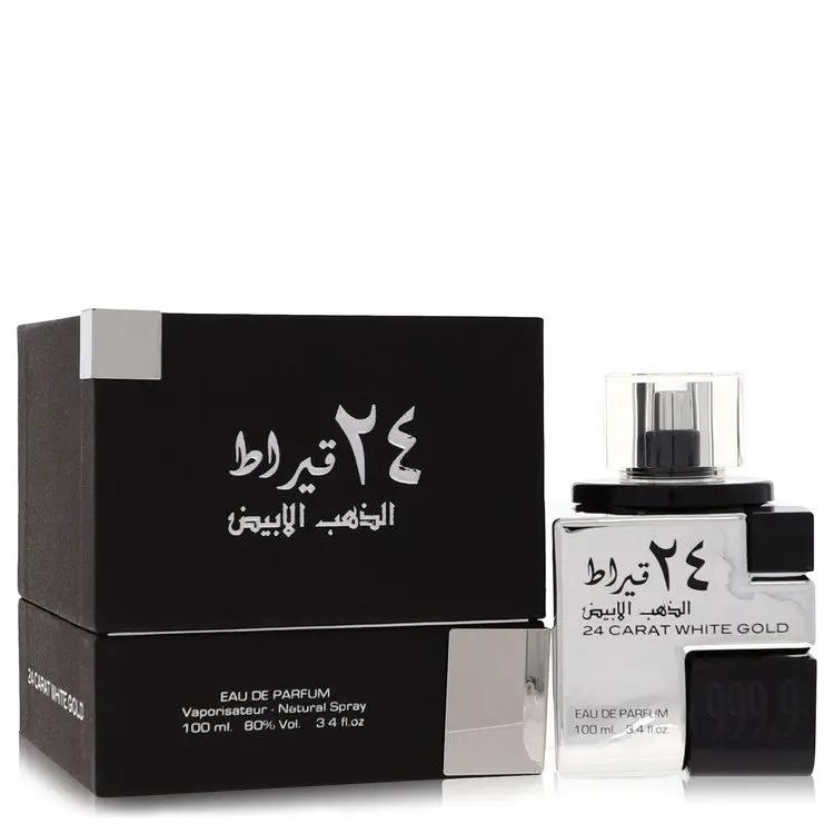 Lattafa 24 Carat White Gold Eau De Parfum Spray (Unisex) by Lattafa 100 ml by Brands HD