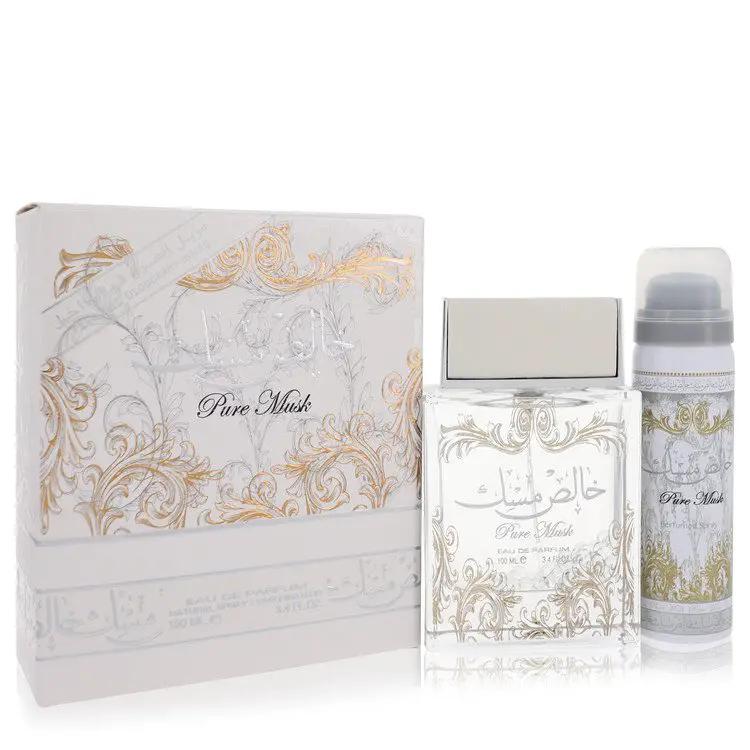 Lattafa Pure Khalis Musk Eau De Parfum Spray Plus 1.7 Deodorant by Lattafa 100 ml by Brands HD