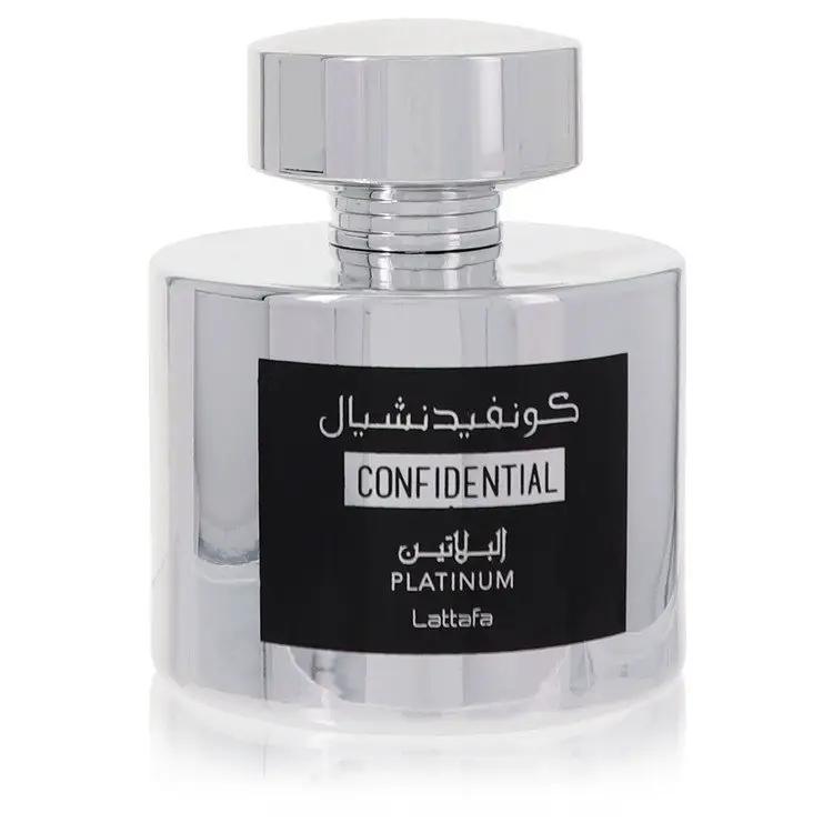 Lattafa Confidential Platinum Eau De Parfum Spray (Unisex Unboxed) by Lattafa 100 ml by Brands HD