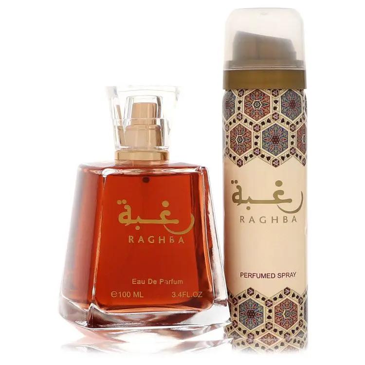 Lattafa Raghba Eau De Parfum Spray Plus 1.7 Oz Deodorant Spray (Unboxed) by Lattafa 100 ml by Brands HD