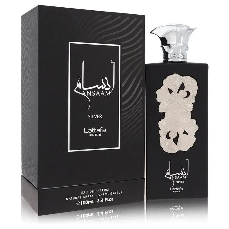 Brands HD Eau De Parfum Spray (Unisex) Lattafa Pride Ansaam Silver Eau De Parfum Spray (Unisex) by Lattafa 100 ml Lattafa Pride Ansaam Silver Eau De Parfum Spray (Unisex) by Lattafa 100 ml