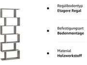 VASAGLE Bookshelf by The Shopsite
