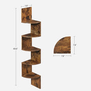 VASAGLE Floating Corner Shelf - 5-Tier by The Shopsite